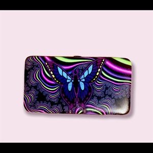 NWOT Hot Topic Butterflies Novelty Black Wallet